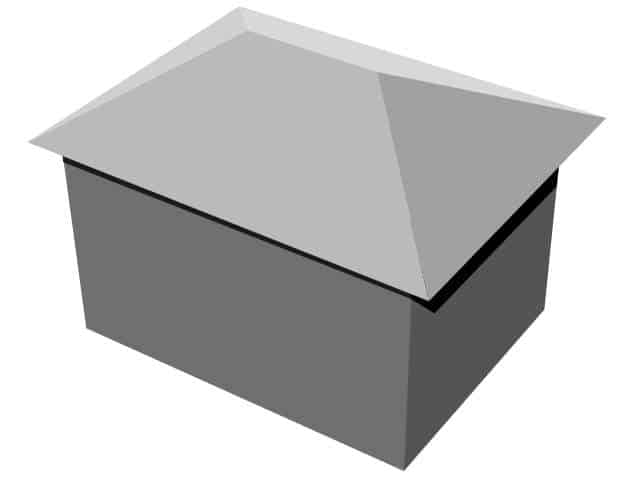 Hip vs Gable Roof - Clipart of a Hip Roof