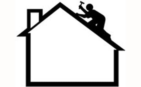 Flat Roof Problems - Roofer Icon Man on A House